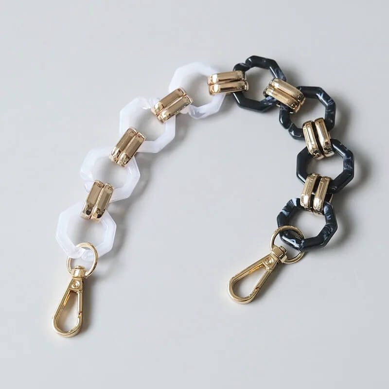Black&white purse chains