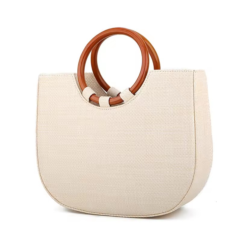 Wooden handle bag